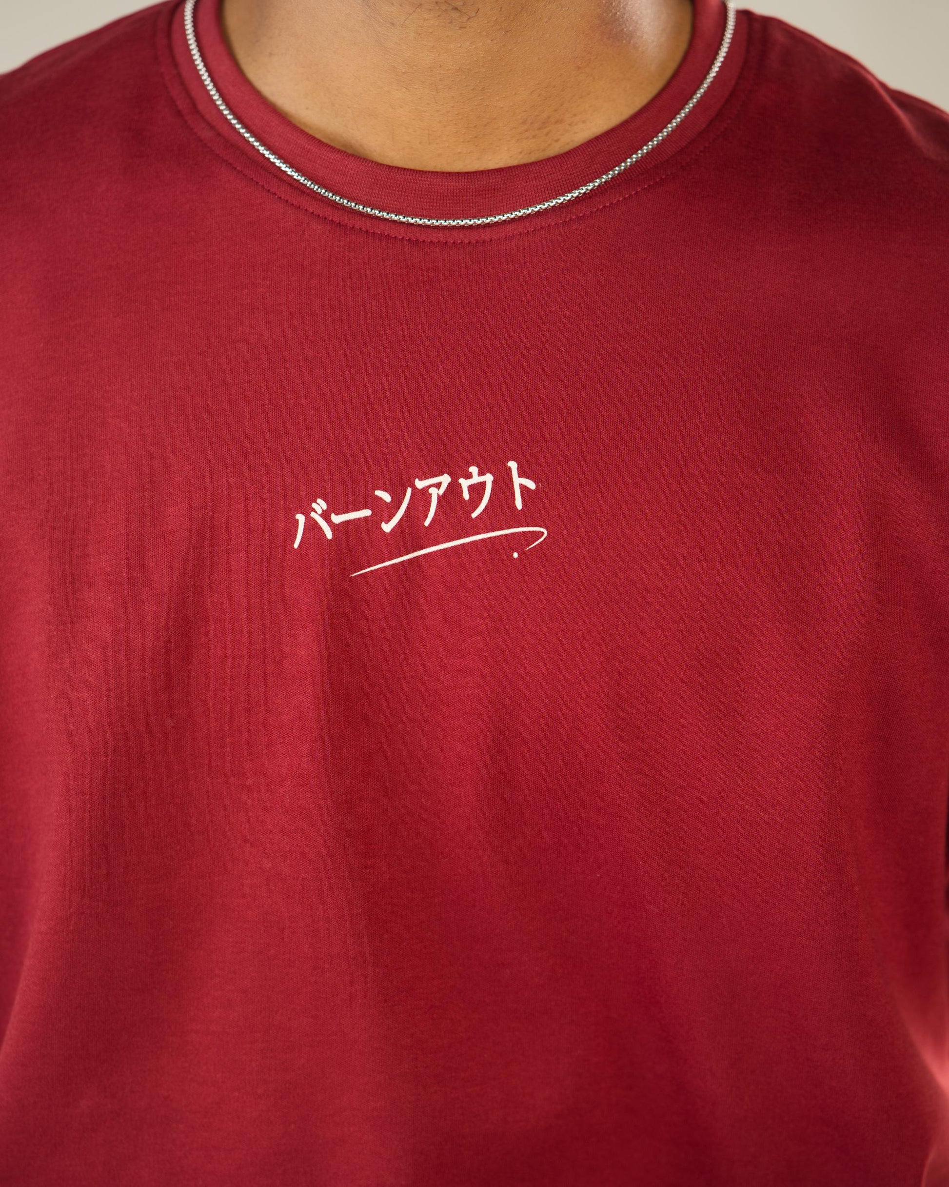 Red sweatshirt with white text on a plain background - Image 7